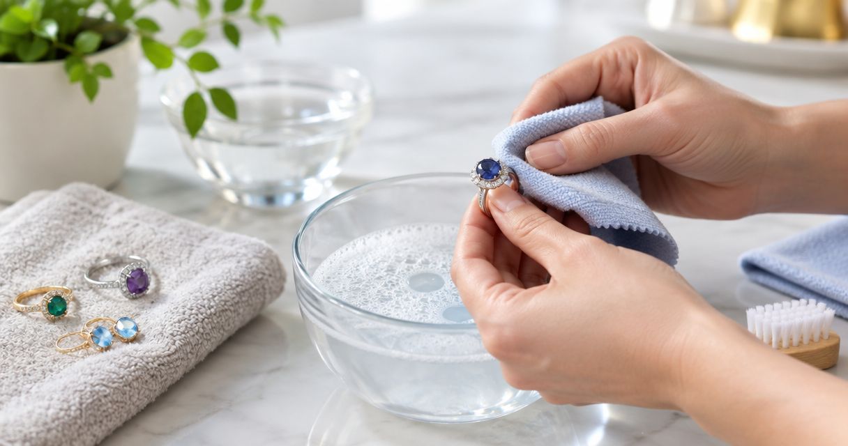 How to clean gemstone jewelry at home