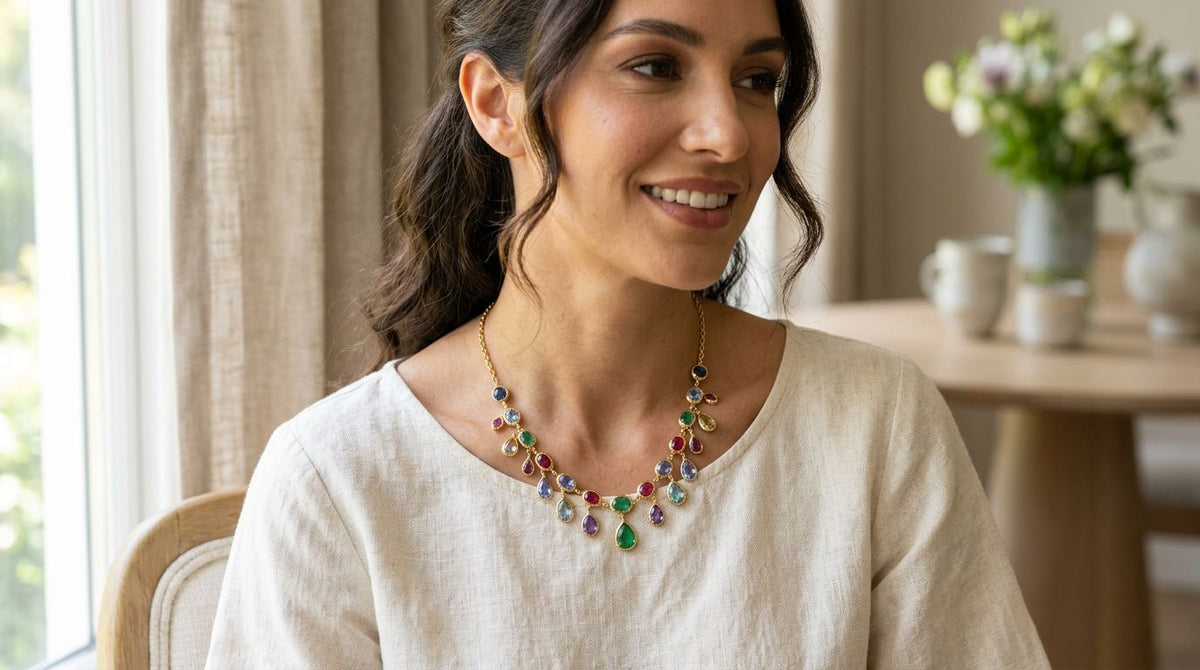 Best gold multi-gemstone necklaces in 2026