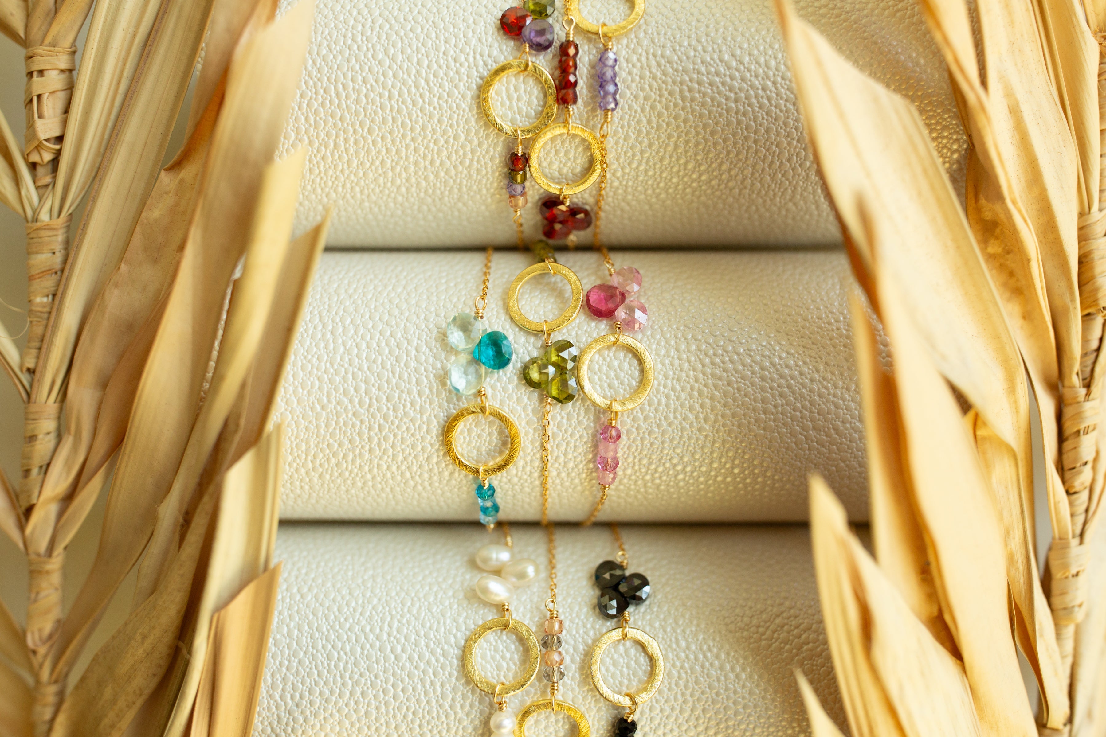 Bracelet Stacking Set: Amethyst, Blue Chalcedony and Turquoise