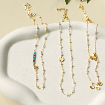 Gold Paloma Chain featuring Pearl stones Necklace 