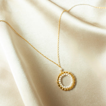 Adjustable Delicate Chain with the Look of Spun Gold features freshwater pearls