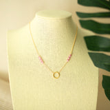 Pink Tourmaline Solara Necklace