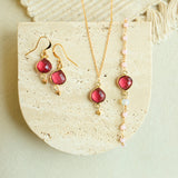 Pink Tourmaline Ballet Drop Earrings