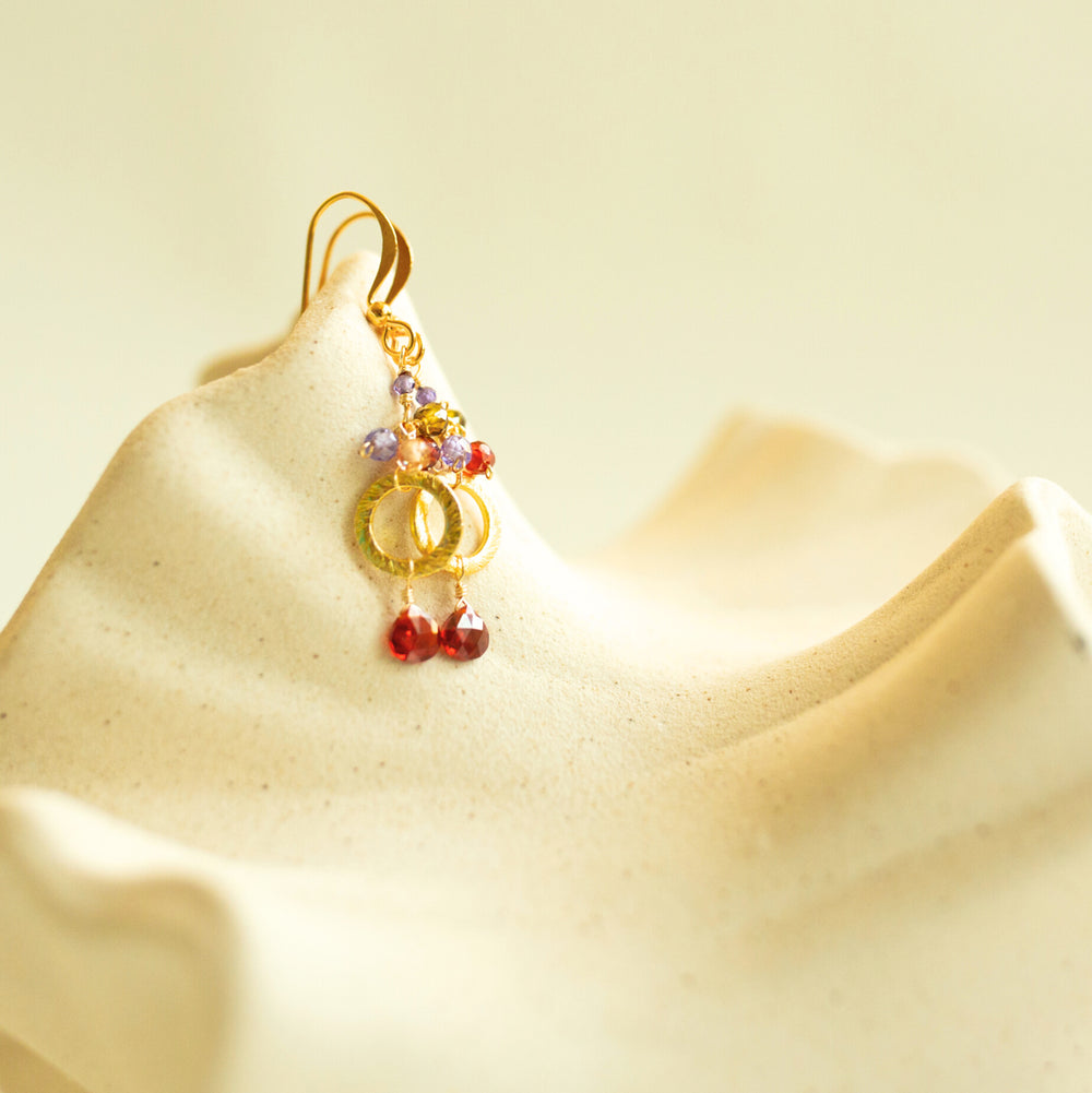 Pink Tourmaline Solara Earrings