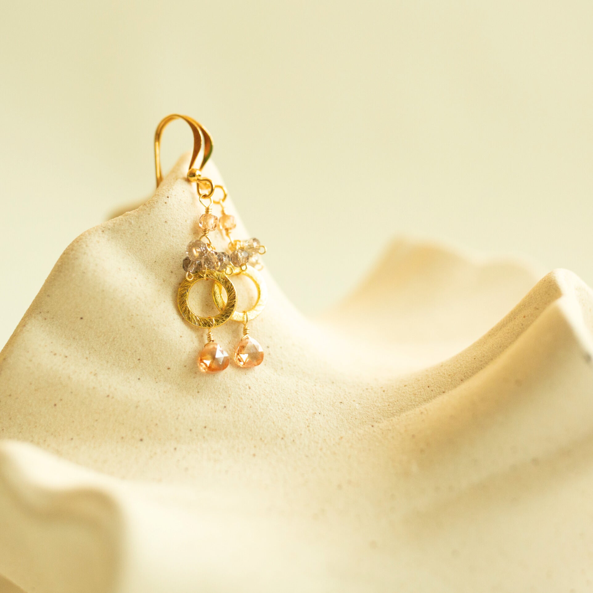 Pink Tourmaline Solara Earrings