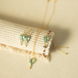 Green Amethyst Gold Isla Earrings