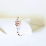 Rhodolite Garnet Silver Isla Bracelet