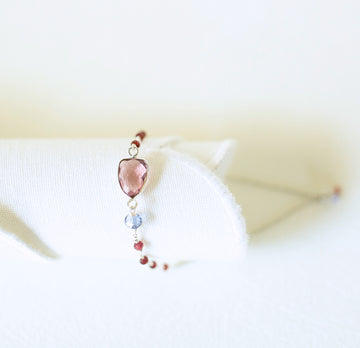 Rhodolite Garnet Gold Isla Bracelet