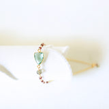 Green Amethyst Silver Isla Bracelet