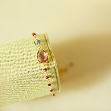 London Blue Quartz Gold Isla Bracelet