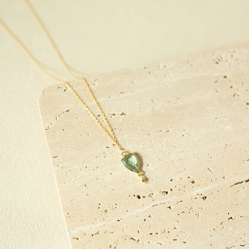 Green Amethyst Gold Isla Necklace