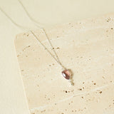 Rhodolite Garnet Silver Isla Necklace