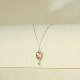 Rhodolite Garnet Silver Isla Necklace