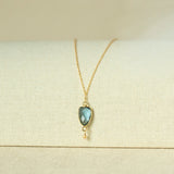 Gold London Blue Isla Necklace