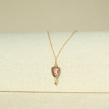 Rhodolite Garnet Silver Isla Necklace