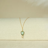 Green Amethyst Silver Isla Necklace
