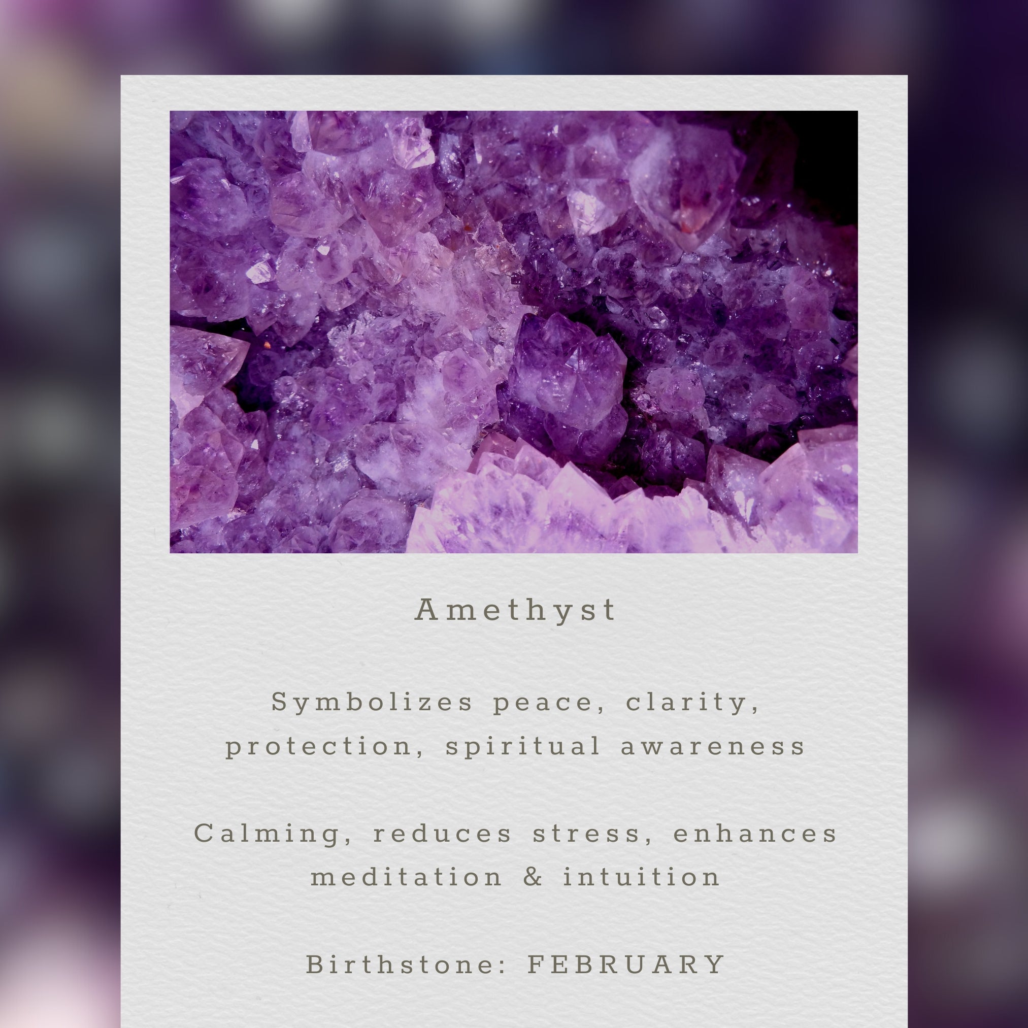 Amethyst Halo Necklace