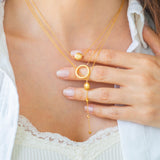 Signature Gold Circle Layering Necklace