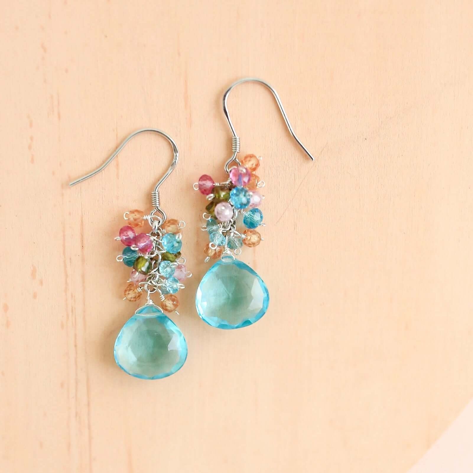 Peridot Quartz Bala Earrings