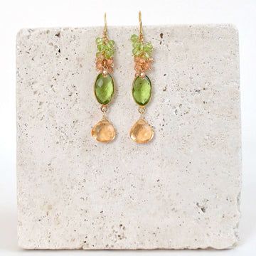 Citrine and Peridot Earrings