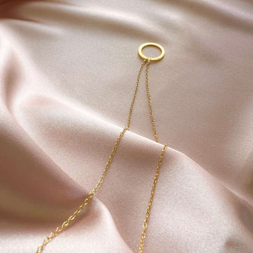 Statement Gold Circle Pendant Necklace 