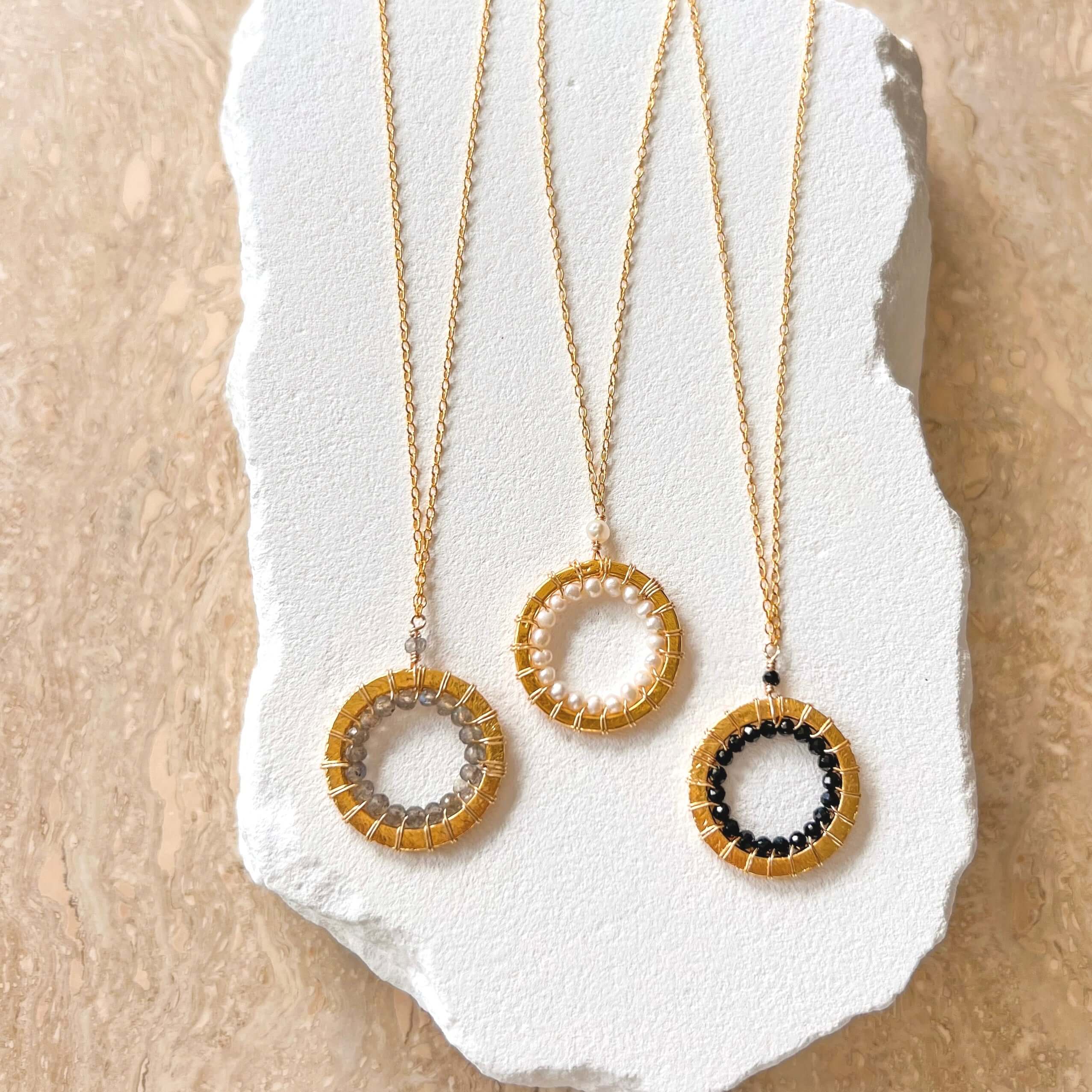 Elegant Modern Circle Necklaces