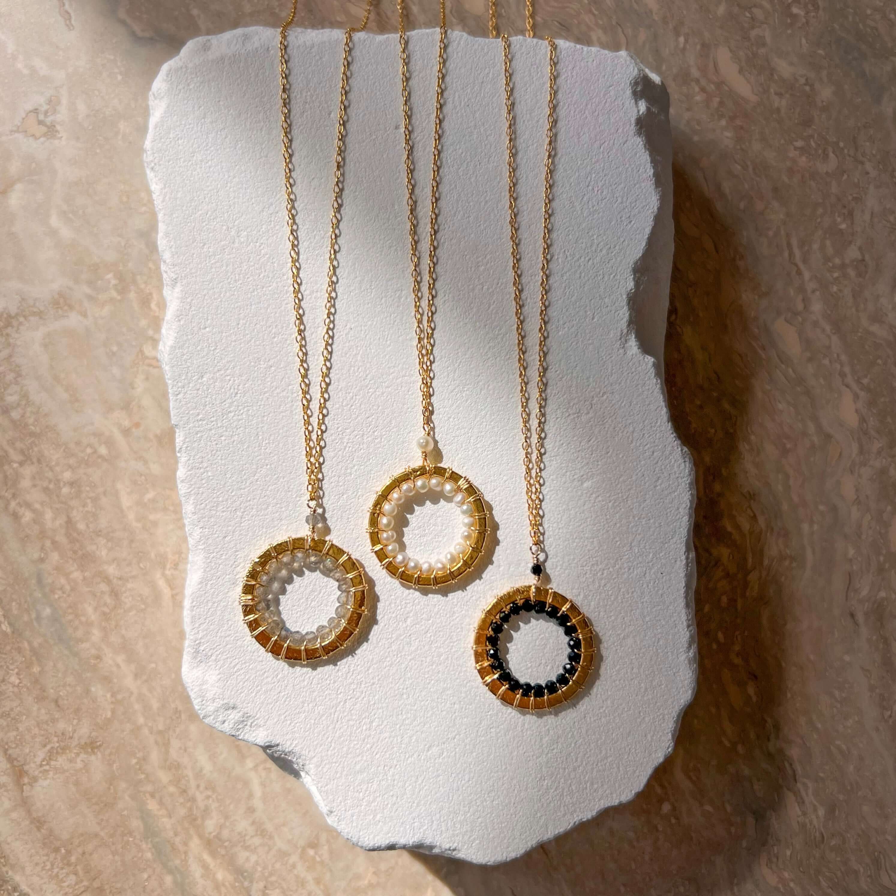 Elegant Modern Circle Necklaces