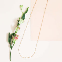 Long Labradorite Gold Layering Chain