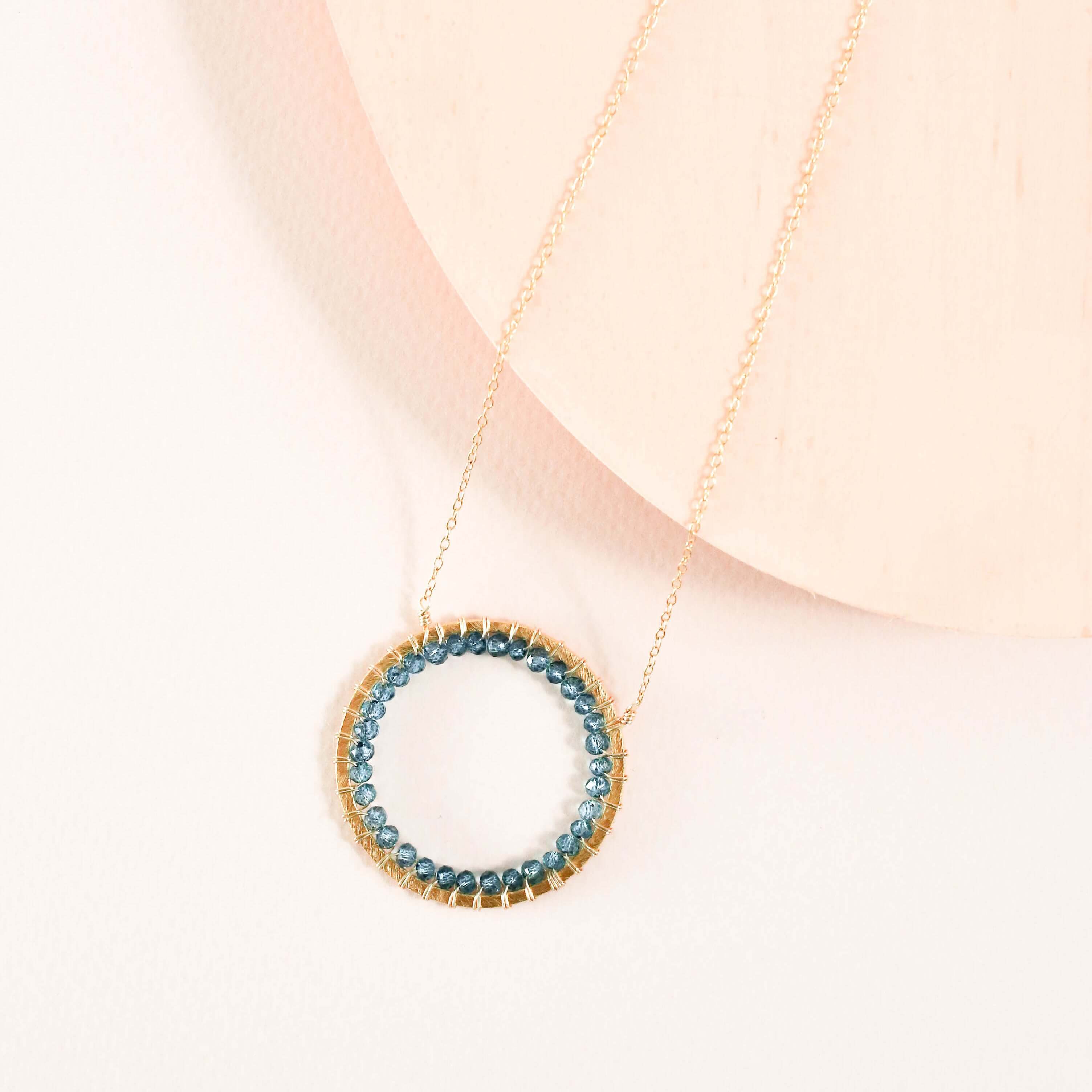 Elegant Modern Circle Eternity Necklace