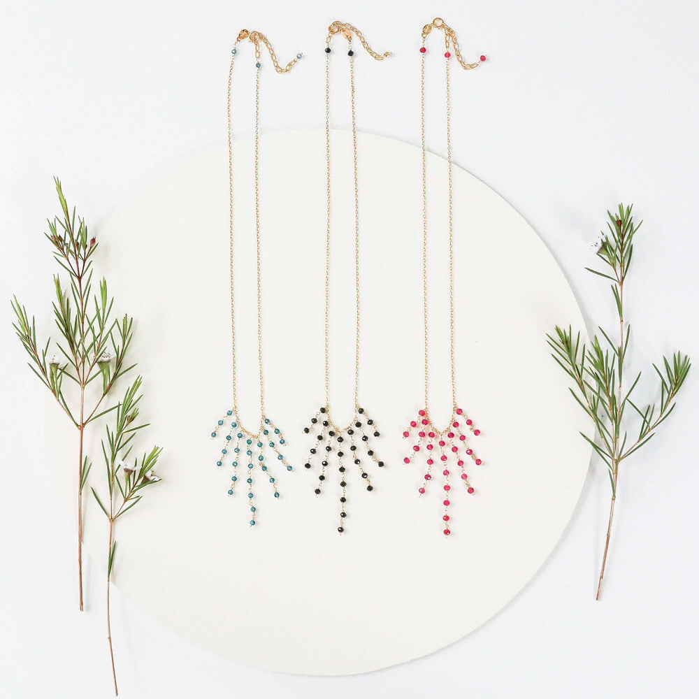 Unique Gemstone Fringe Necklaces