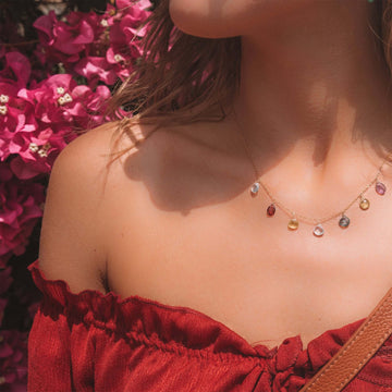 Rainbow Necklace - Gold