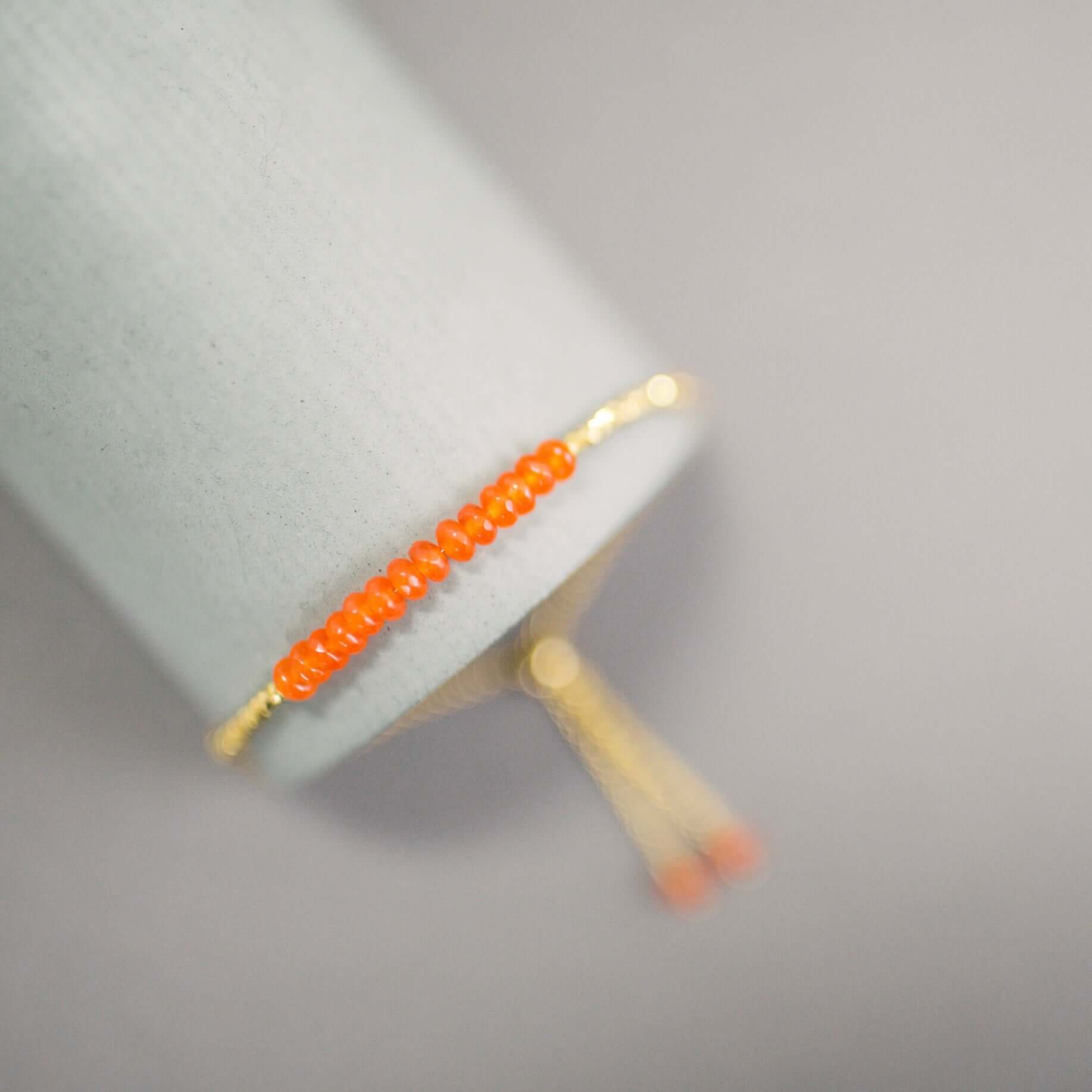 Bold Orange Carnelian Stacking Bracelet - A Burst of Courage, Energy, and Joy