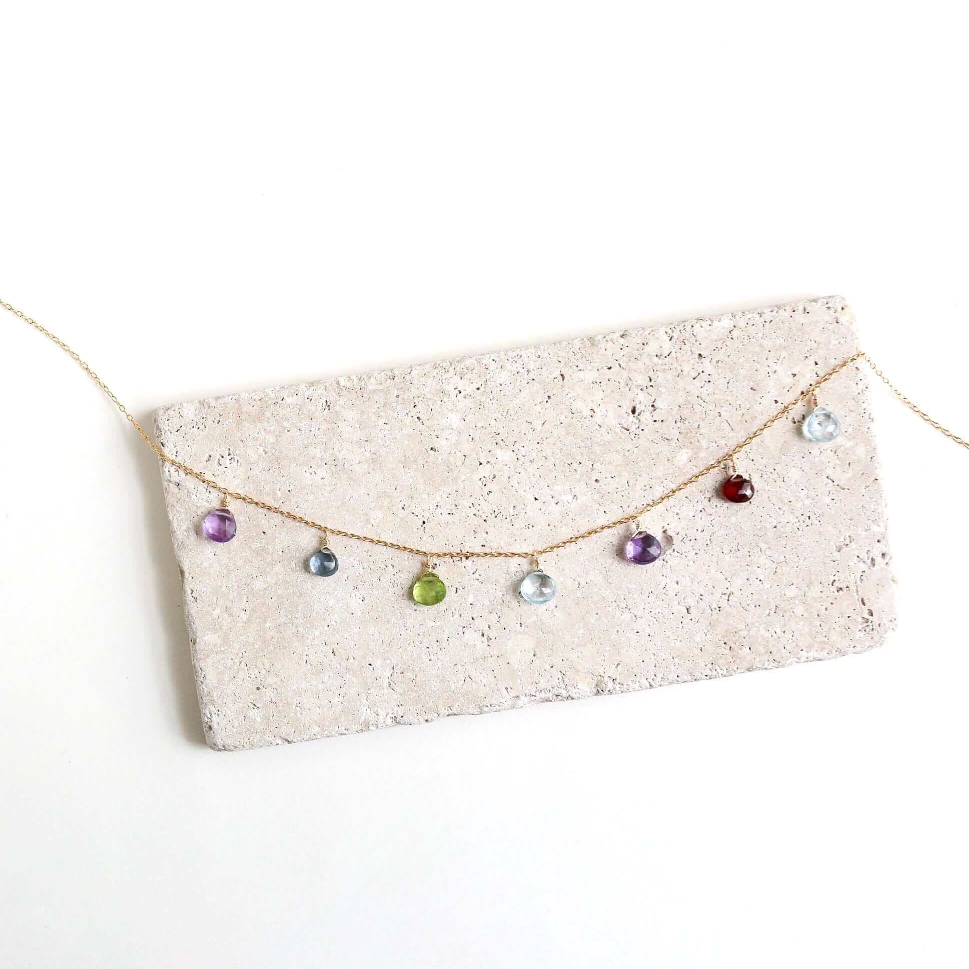 Rainbow Necklace - Gold