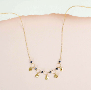 Gift Boxed Delight - Elegant Black Spinel Gemstone Chain