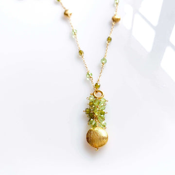 Convertible Gemstone Necklace with Peridot and Green Amethyst