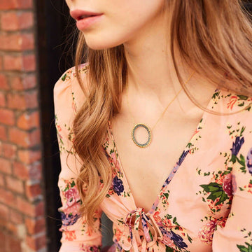 Elegant Modern Circle Eternity Necklace