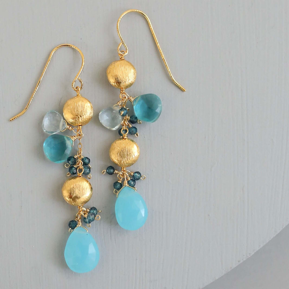 Blue Statement Earrings