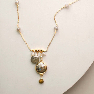 Smoky Quartz Gold Necklace