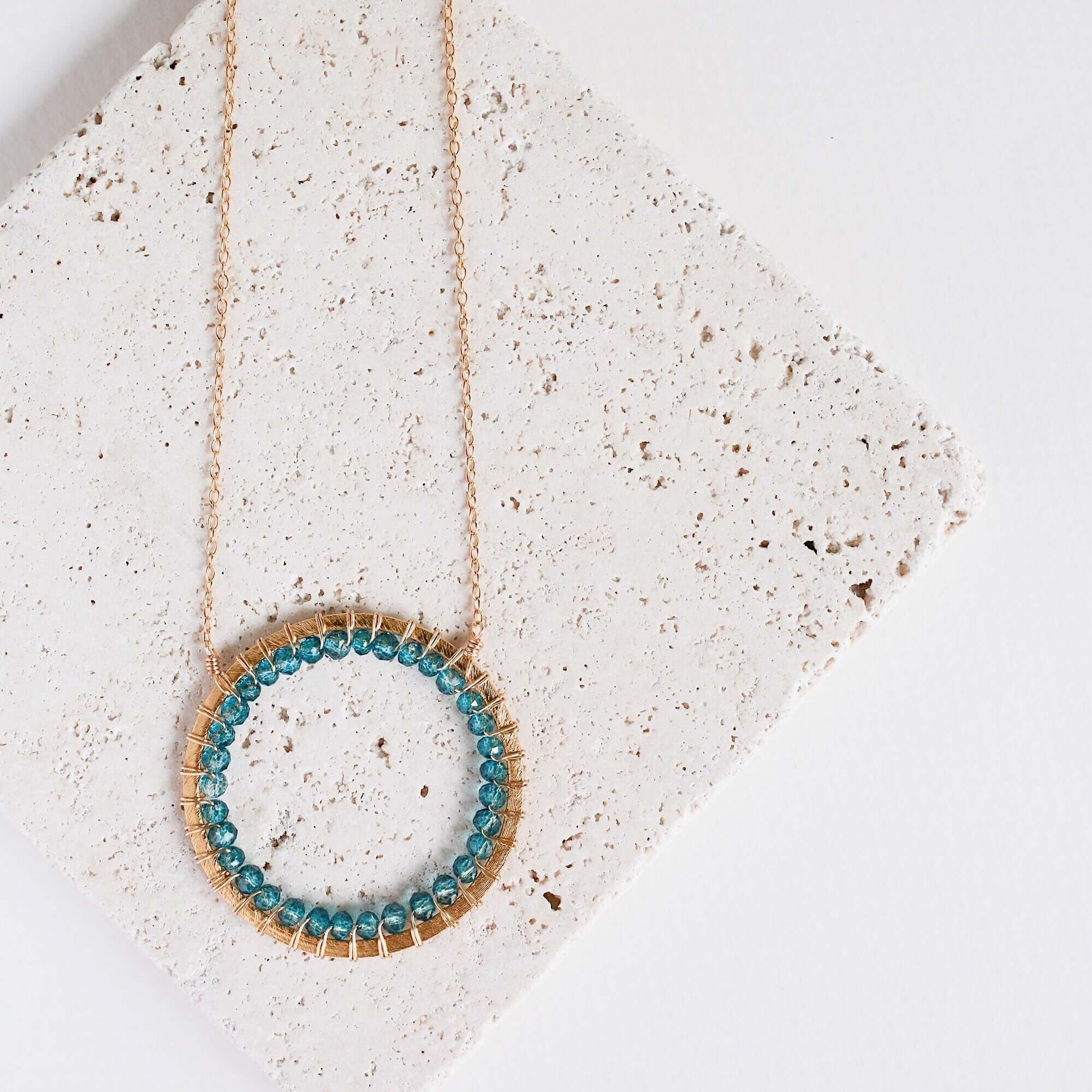 Elegant Modern Circle Eternity Necklace