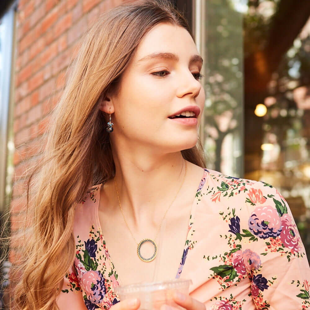 Elegant Modern Circle Eternity Necklace