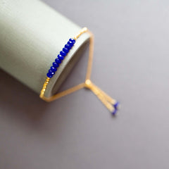Exquisite Lapis Lazuli adjustable bracelets, adorned with genuine gemstones