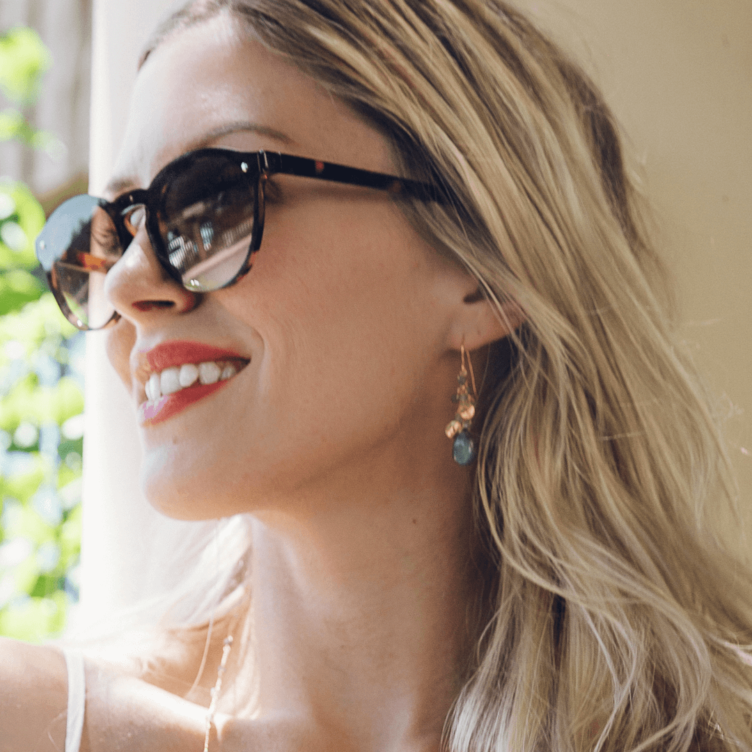 Labradorite Gemstone with mini stones  and Gold Accents   Gold Drop Earrings