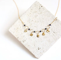 Black Spinel Gold Necklace