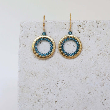 French hook London Blue Quartz dangle earrings