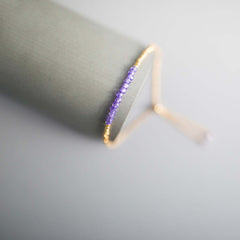 Delicate Amethyst Gold Adjustable Bracelet